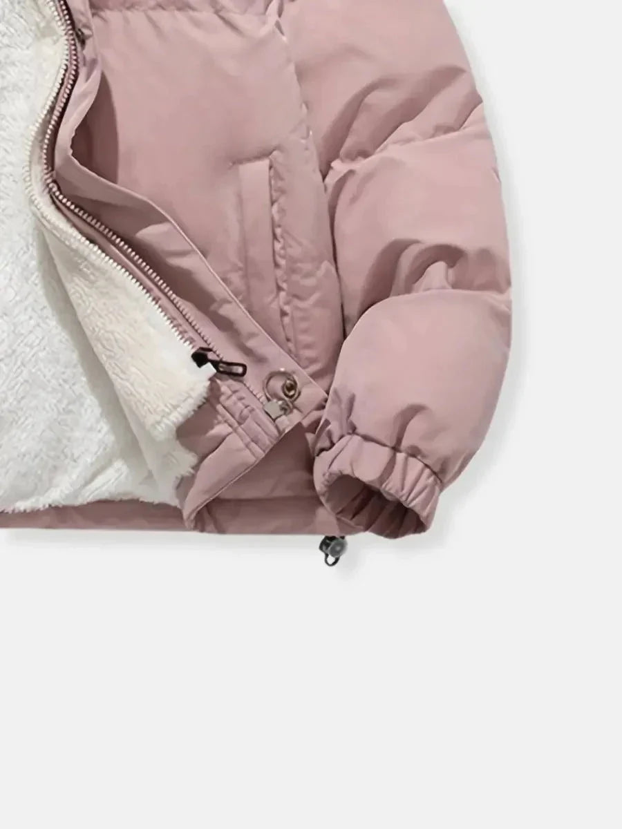 Women's Sherpa-Lined Hooded Quilted Puffer Jacket