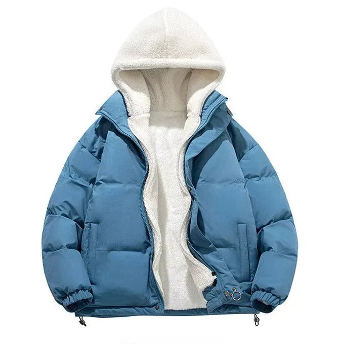 Women's Sherpa-Lined Hooded Quilted Puffer Jacket