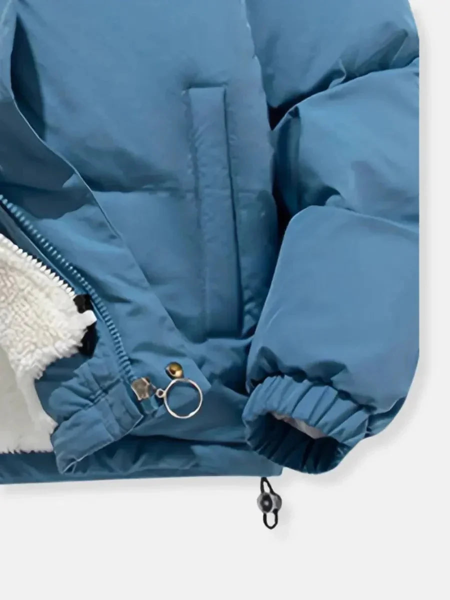 Women's Sherpa-Lined Hooded Quilted Puffer Jacket